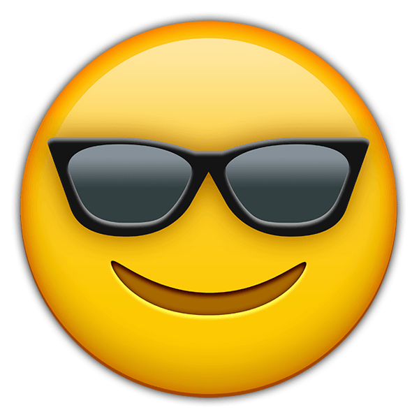 Stickers muraux: Visage souriant avec des lunettes de soleil