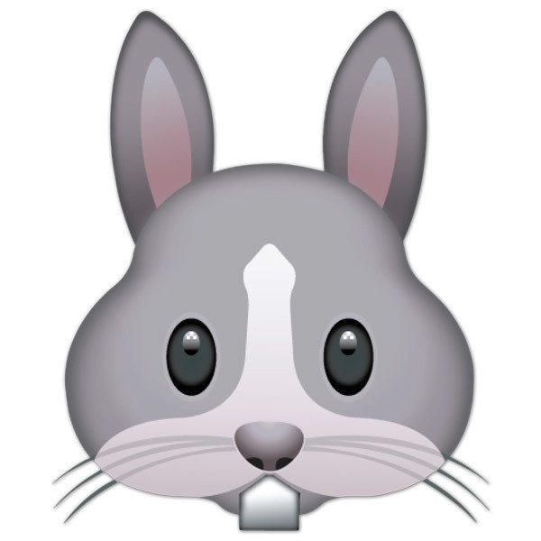 Stickers muraux: Visage de lapin
