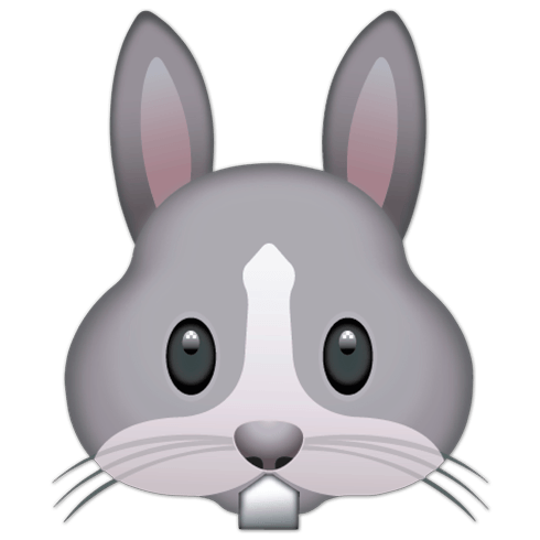Stickers muraux: Visage de lapin