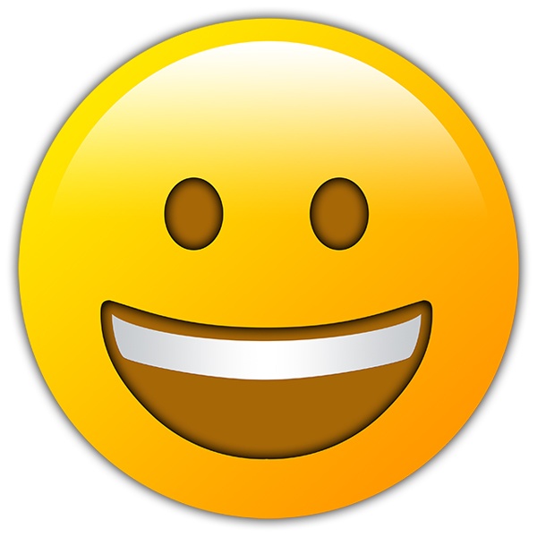 Stickers muraux: Un visage avec une grande bouche souriante