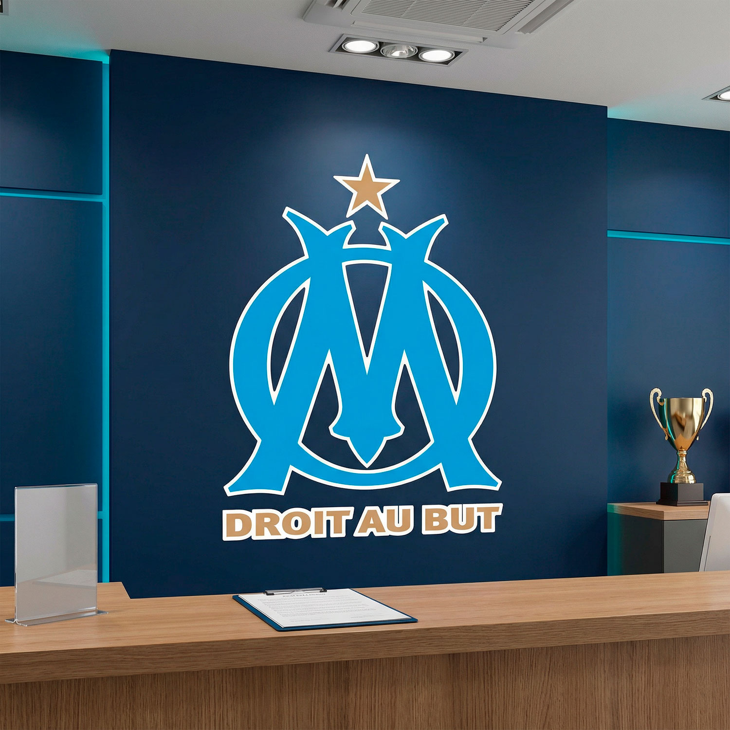 Stickers muraux: Armoiries Olympique de Marseille