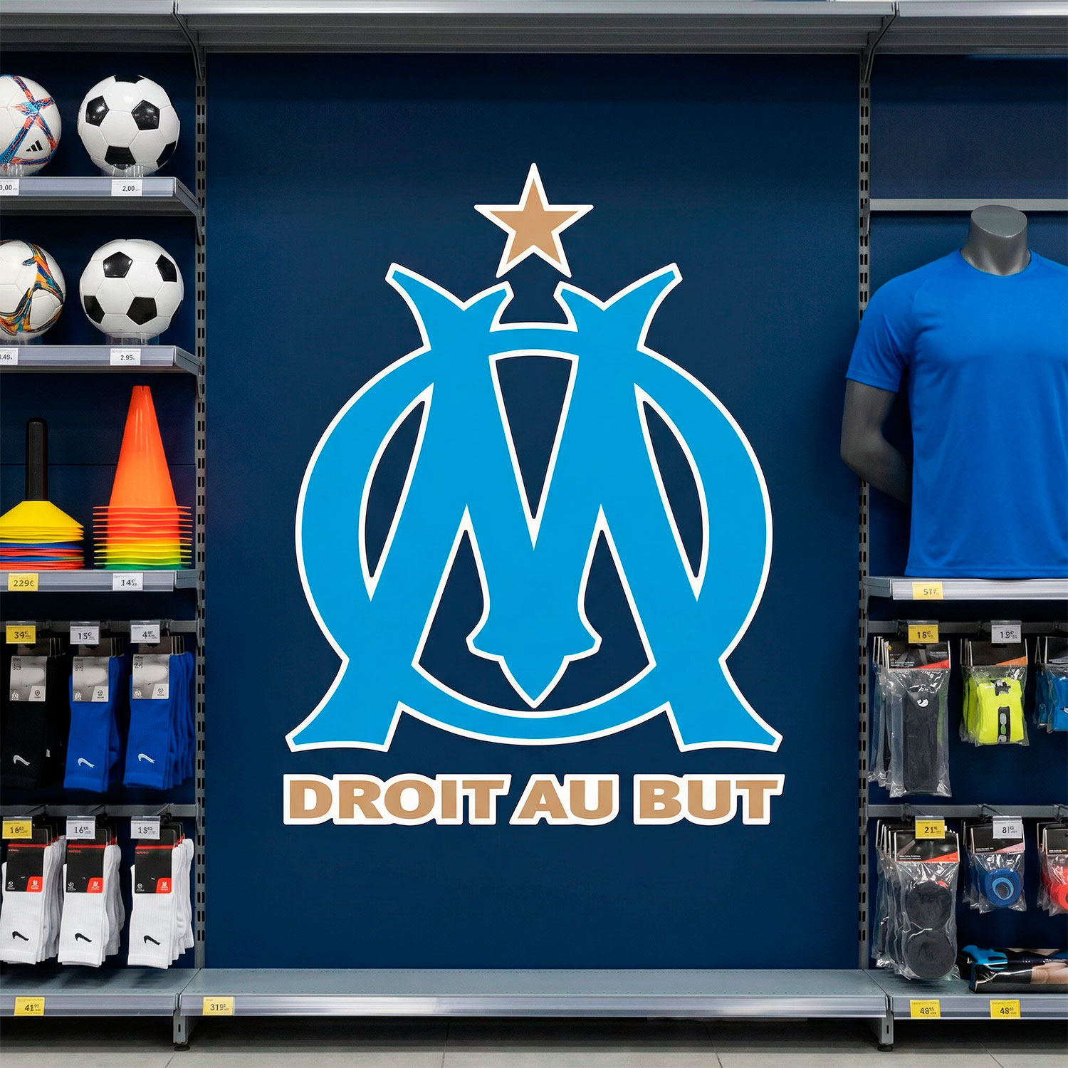 Stickers muraux: Armoiries Olympique de Marseille