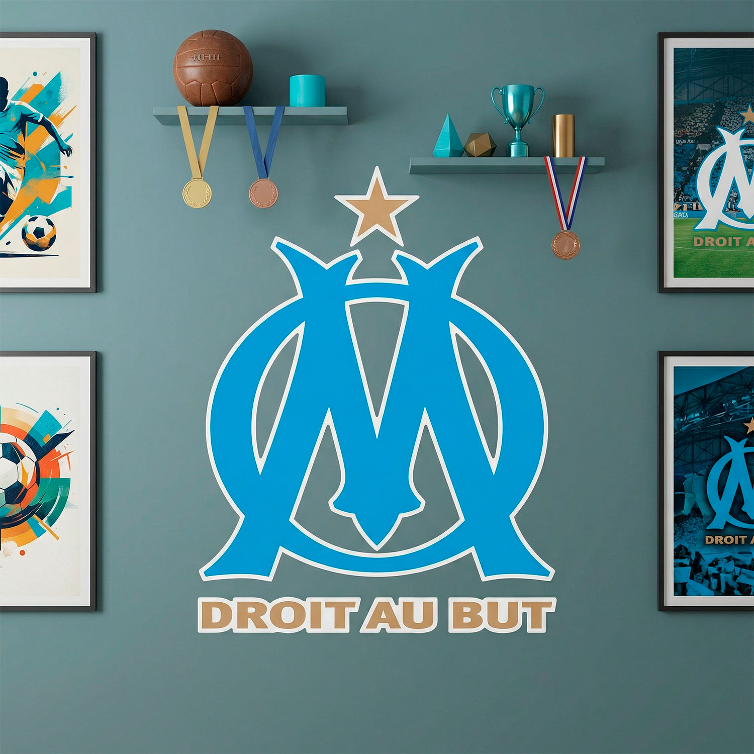 Stickers muraux: Armoiries Olympique de Marseille