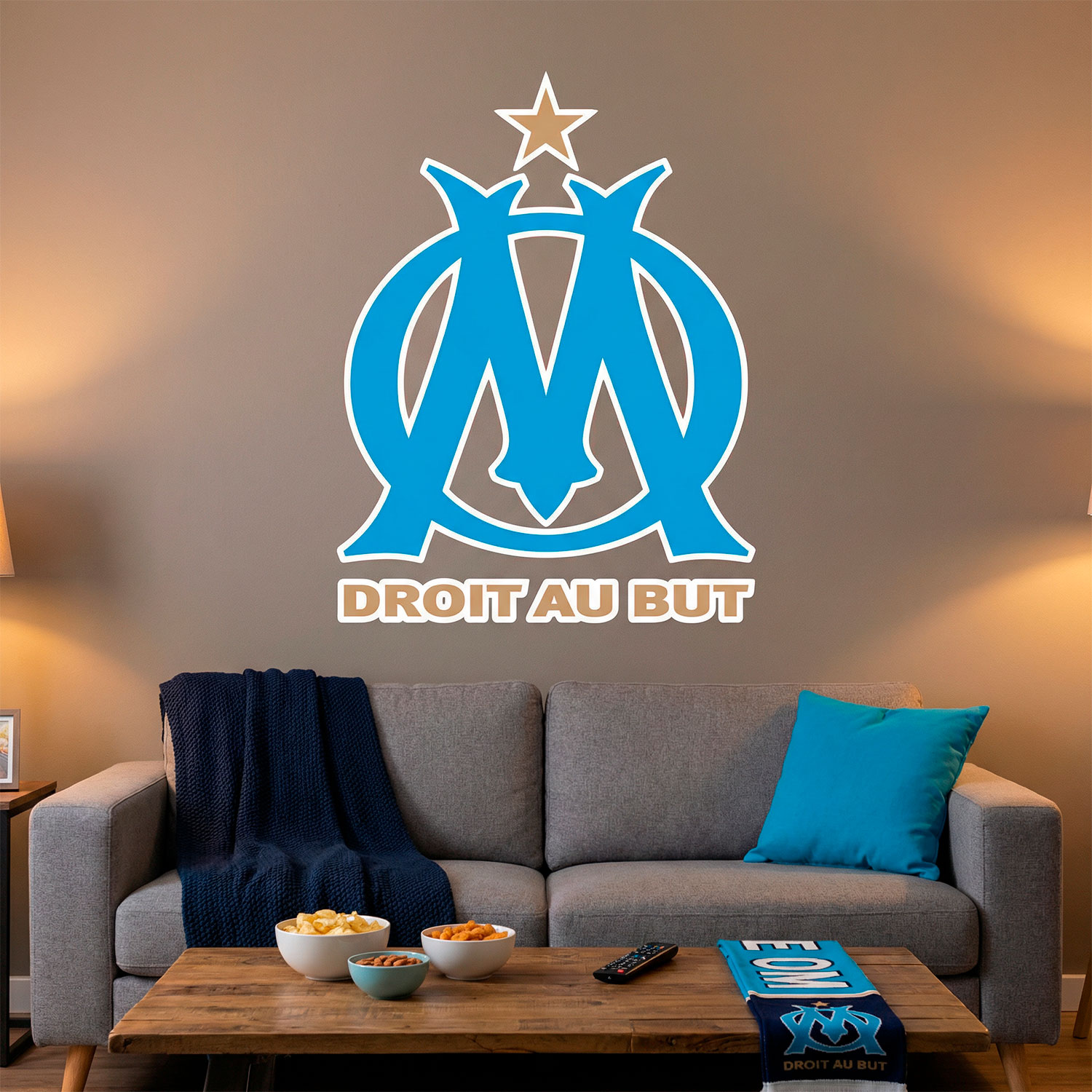 Stickers muraux: Armoiries Olympique de Marseille