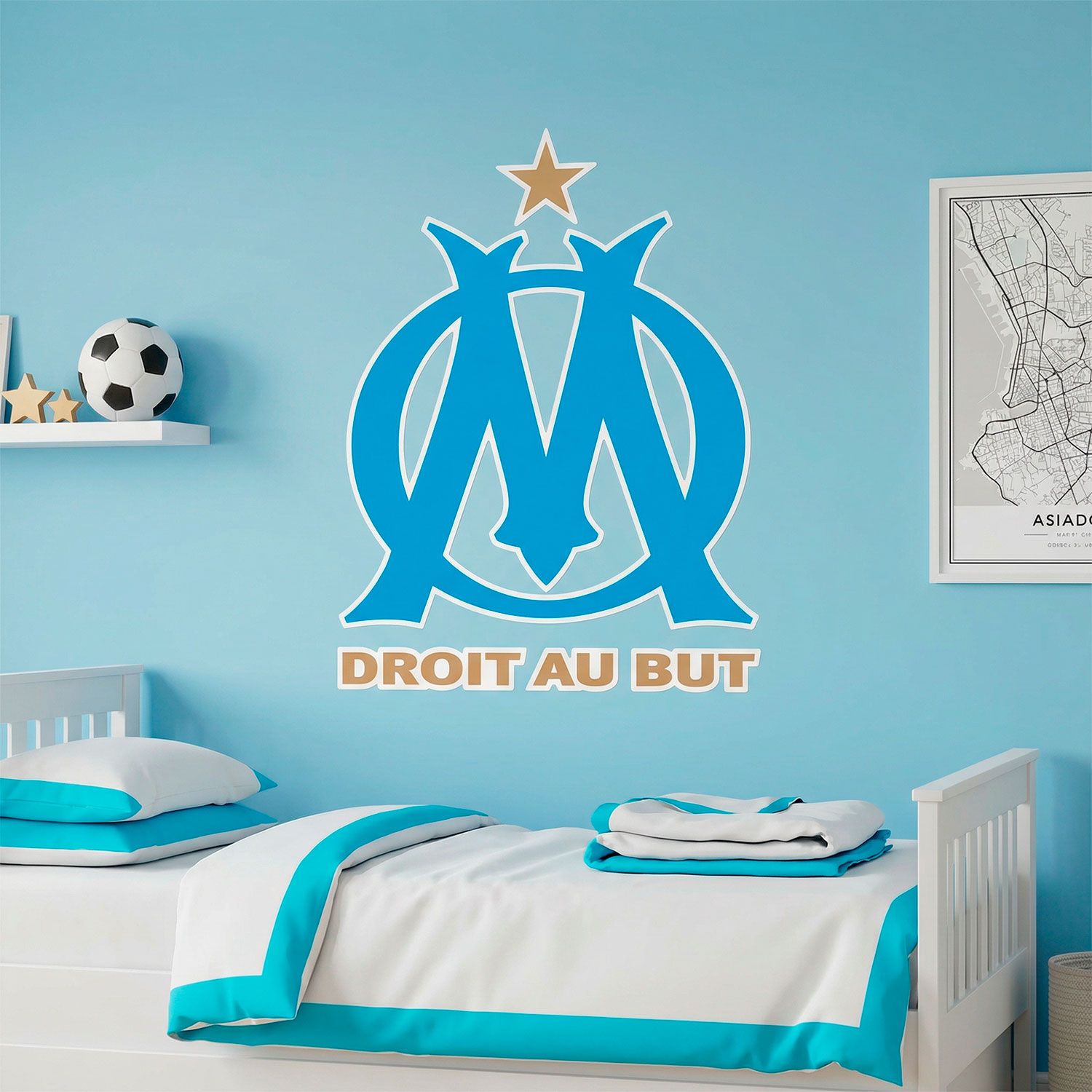 Stickers muraux: Armoiries Olympique de Marseille