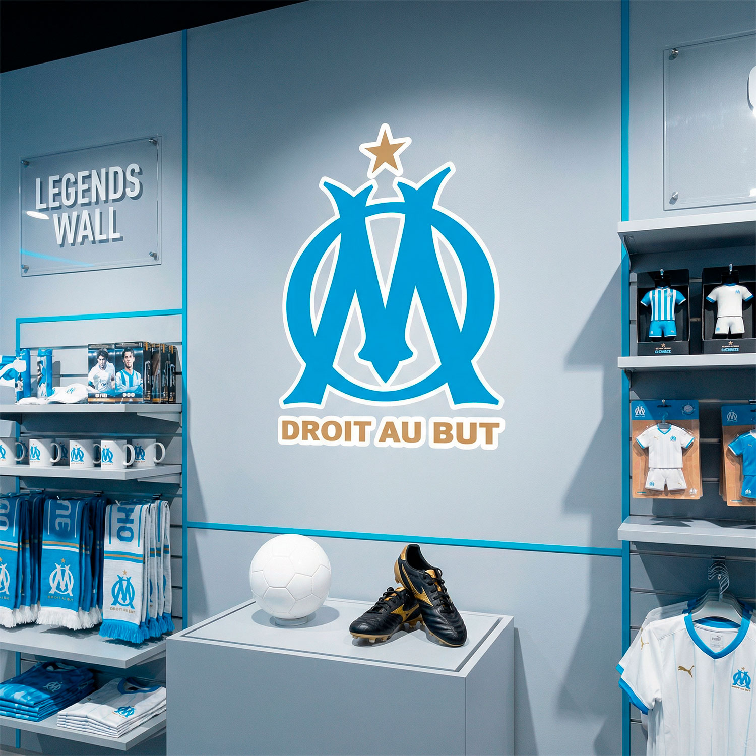 Stickers muraux: Armoiries Olympique de Marseille