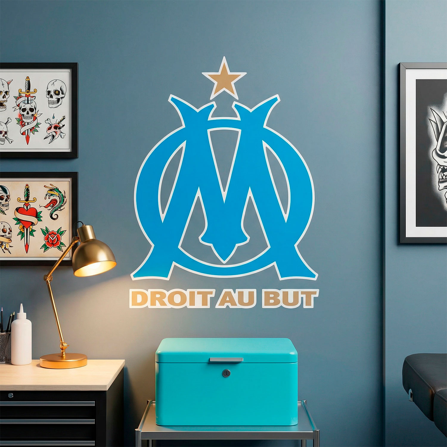 Stickers muraux: Armoiries Olympique de Marseille