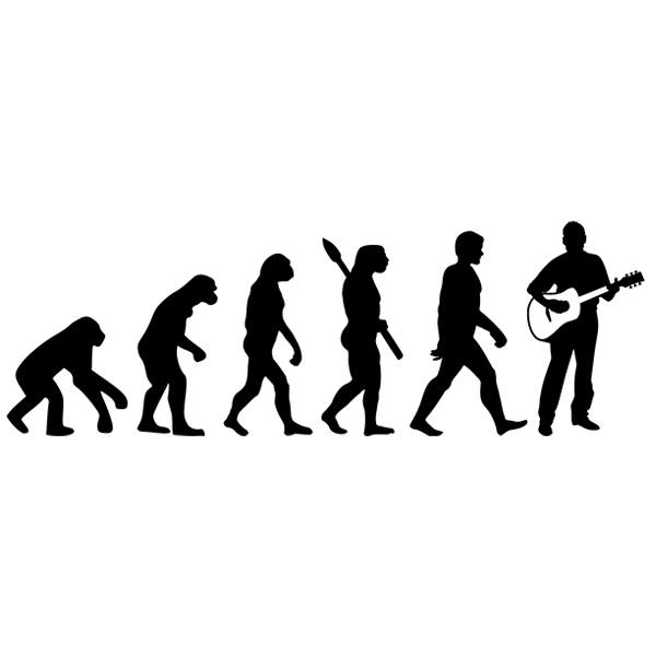 Stickers muraux: Guitariste évolution