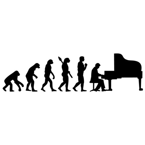 Stickers muraux: Évolution du piano à queue