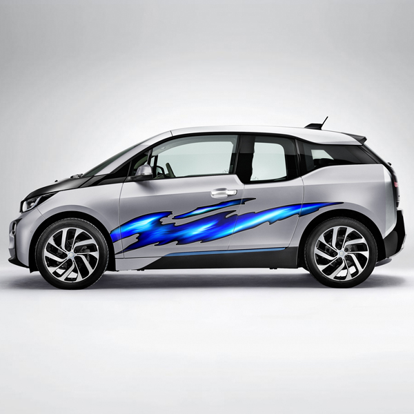 Autocollants: Rasage Fusion en Couleurs Dynamiques