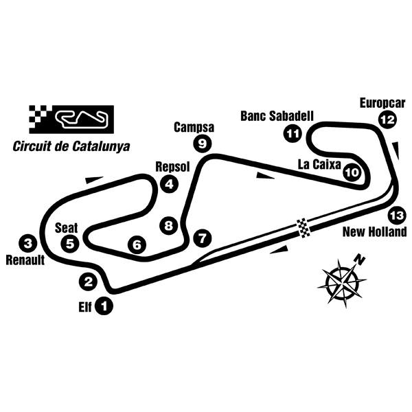 Stickers muraux: Circuit de Catalogne