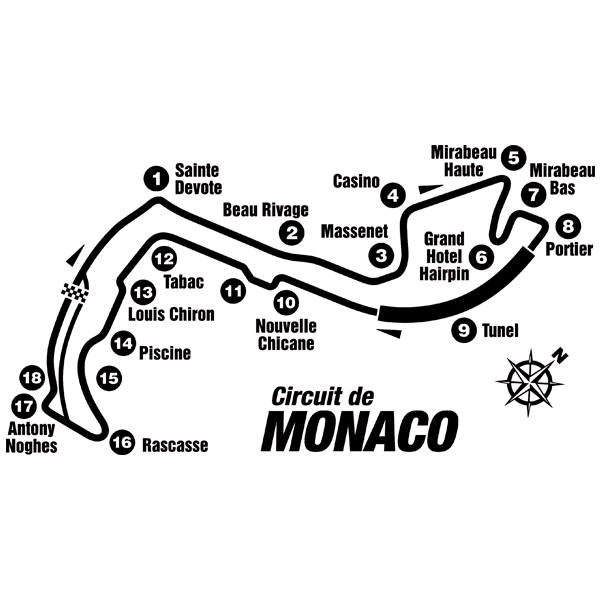 Stickers muraux: Circuit de Monaco