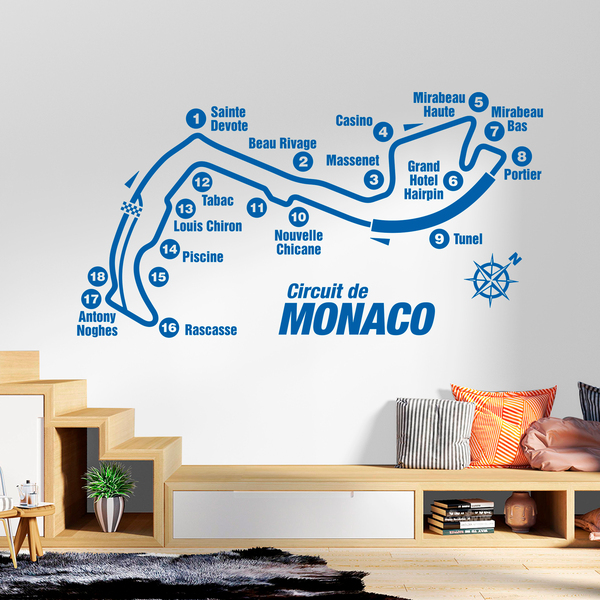 Stickers muraux: Circuit de Monaco