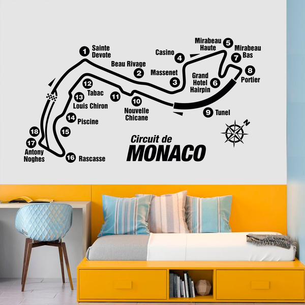 Stickers muraux: Circuit de Monaco