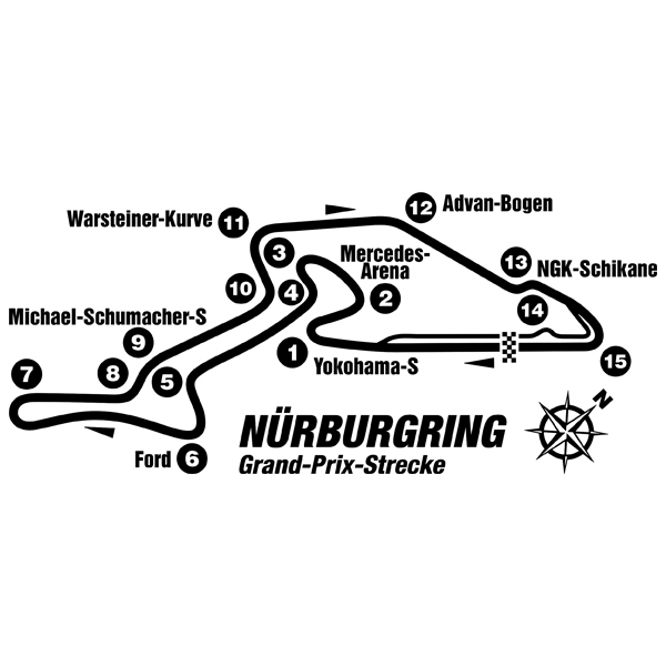 Stickers muraux: Circuit du Nurburgring