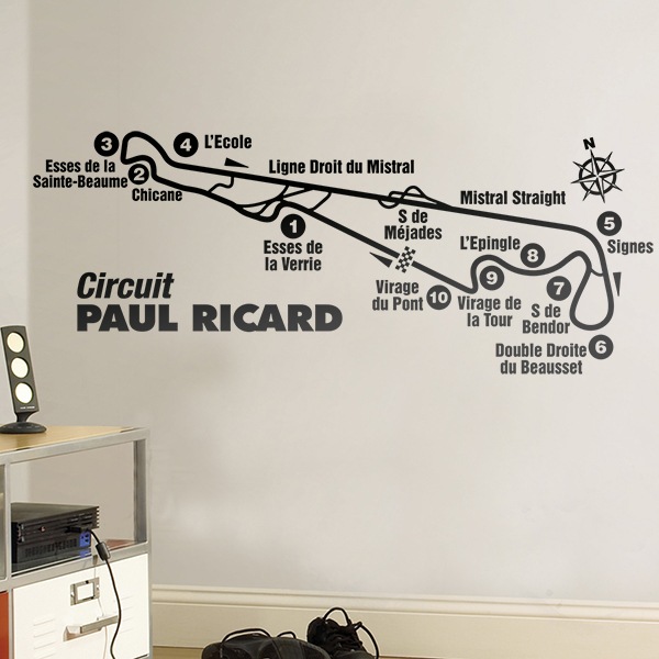 Stickers muraux: Circuits Paul Ricard