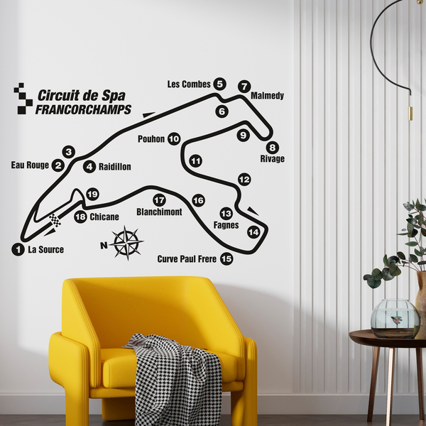 Stickers muraux: Circuit de Spa-Francorchamps