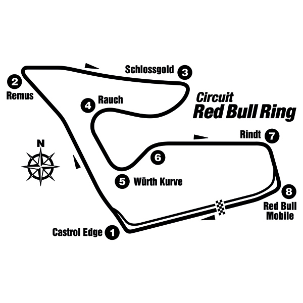 Stickers muraux: Circuit Red Bull Ring