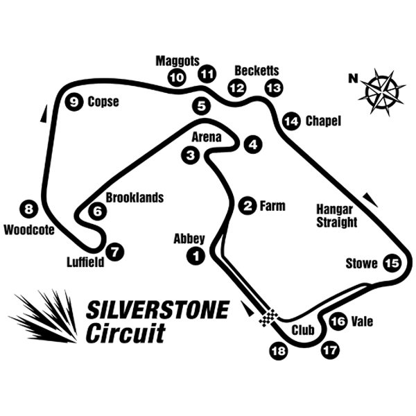 Stickers muraux: Circuits Silverstone