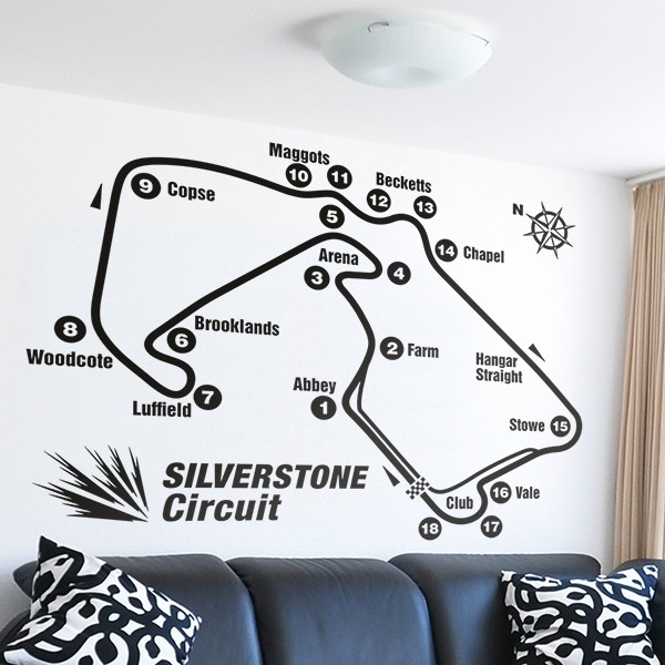 Stickers muraux: Circuits Silverstone