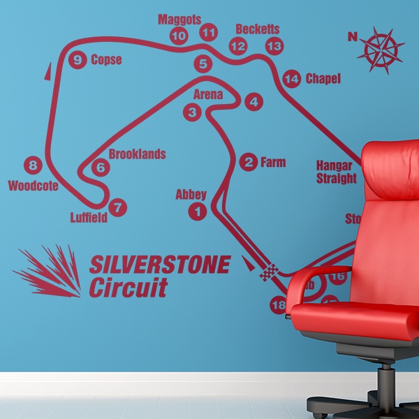 Stickers muraux: Circuits Silverstone