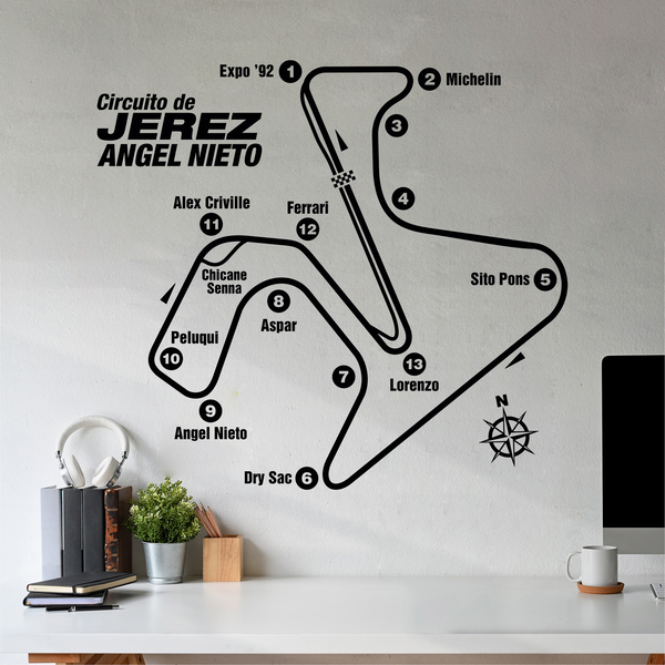 Stickers muraux: Circuit de Jerez - Ángel Nieto