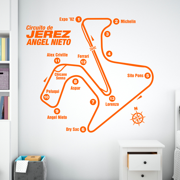 Stickers muraux: Circuit de Jerez - Ángel Nieto