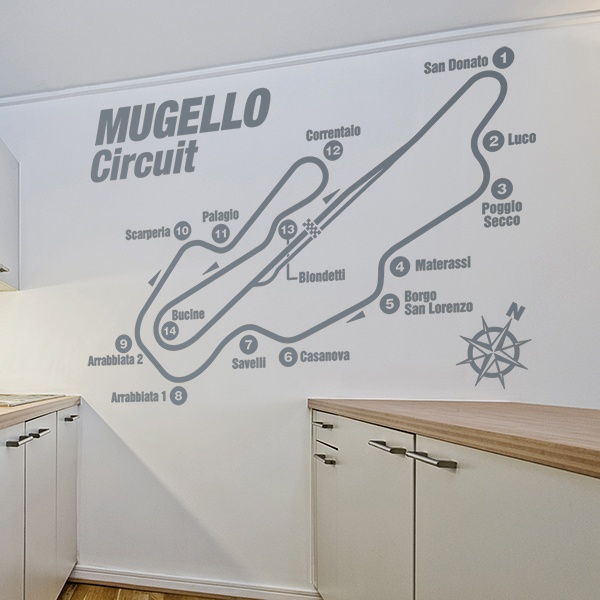 Stickers muraux: Circuit du Mugello 3