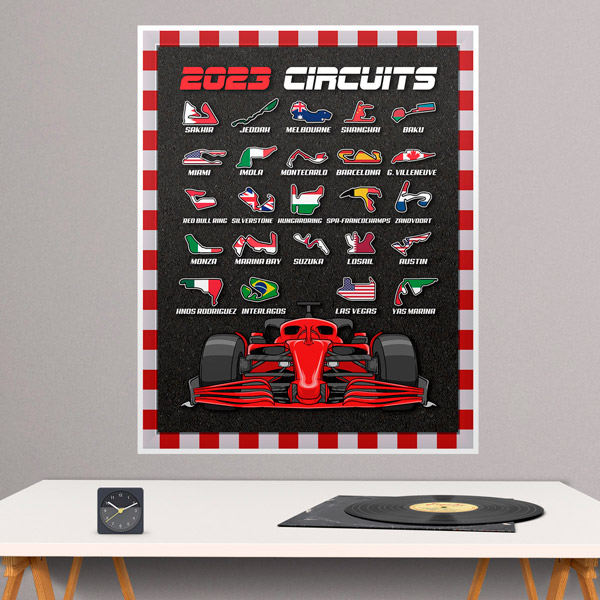 Stickers muraux: F1 2023 Circuits III