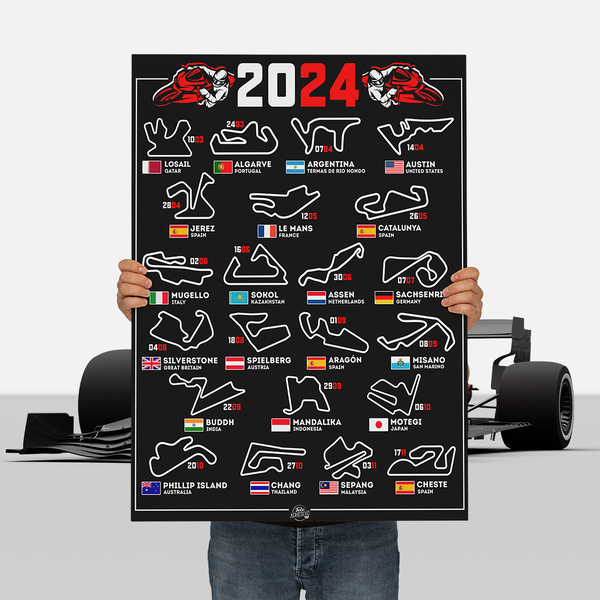 Stickers muraux: Poster autocollante en vinyle F1 2024 III circuit