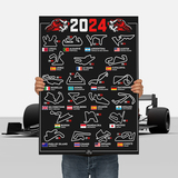 Stickers muraux: Poster autocollante en vinyle F1 2024 III circuit 3