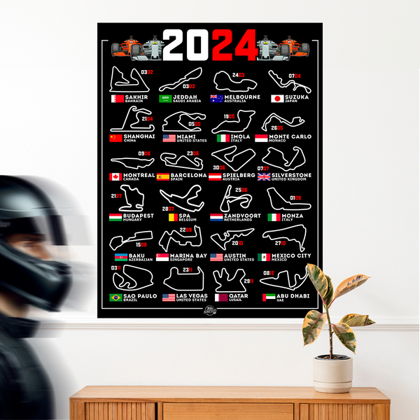 Stickers muraux: F1 2024 Circuits IV