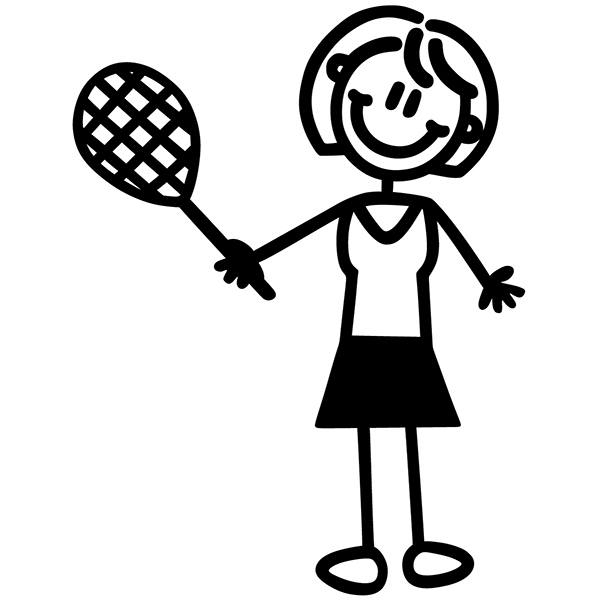 Autocollants: Tennis maman