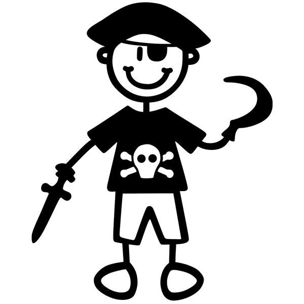 Autocollants: Pirate de l’enfant d’âge préscolaire