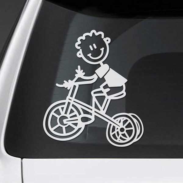 Autocollants: Tricycle enfant d’âge préscolaire