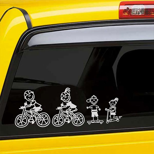 Sticker famille Ski enfant