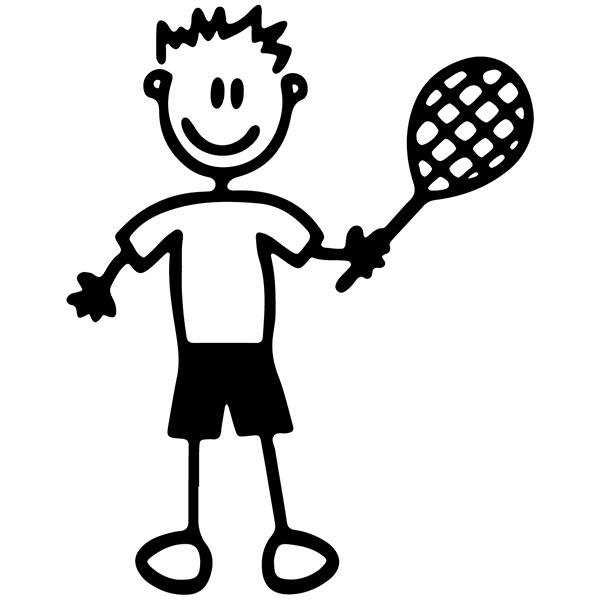 Autocollants: Enfant joueur de tennis