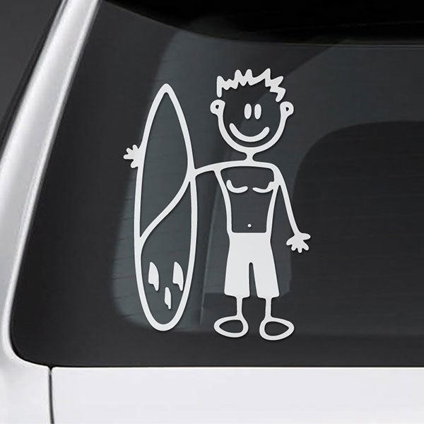 Autocollants: Enfant surf