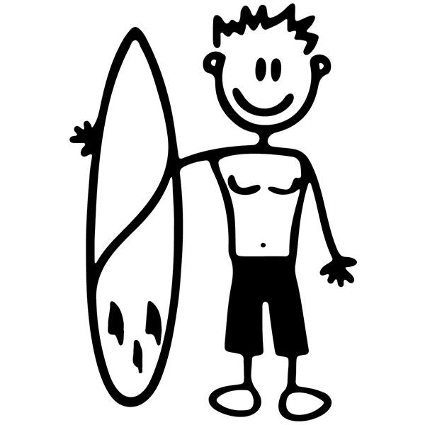 Autocollants: Enfant surf