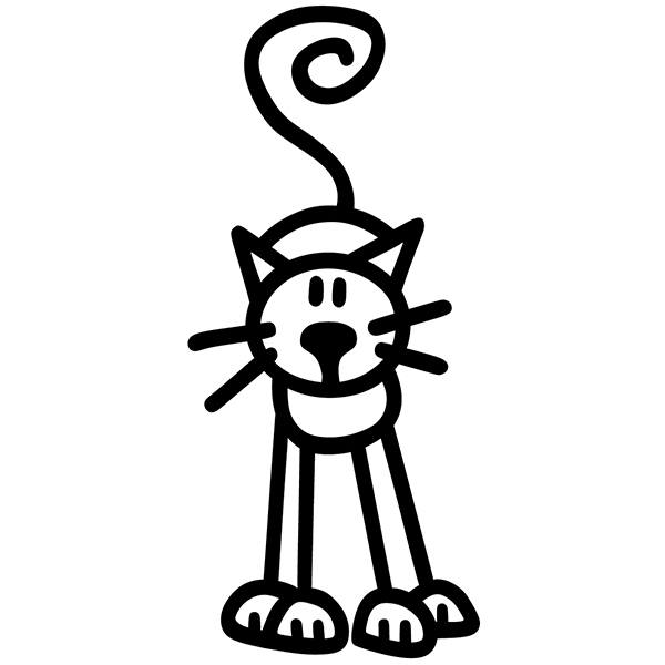 Autocollants: Chat accueillant