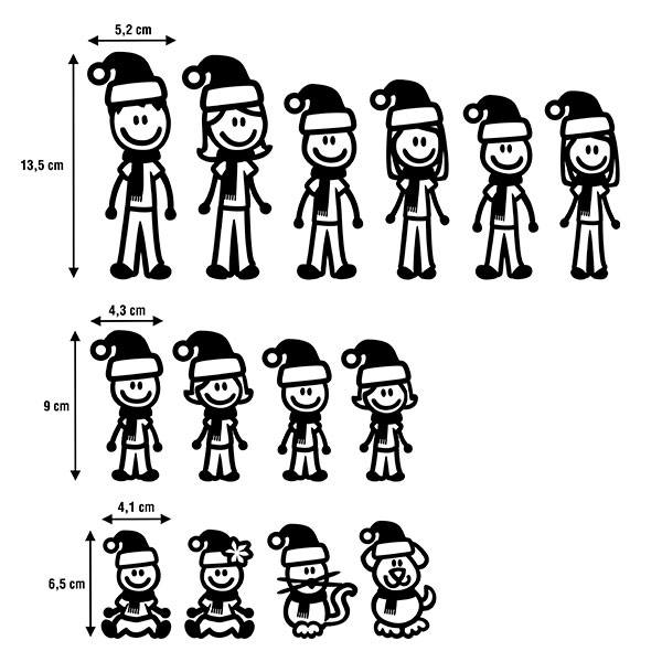 Autocollants: Set 14X Autocollant La famille à Noël