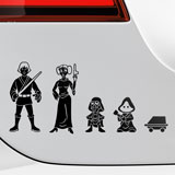 Autocollants: Kit 5X Famille Luke Skywalker 3