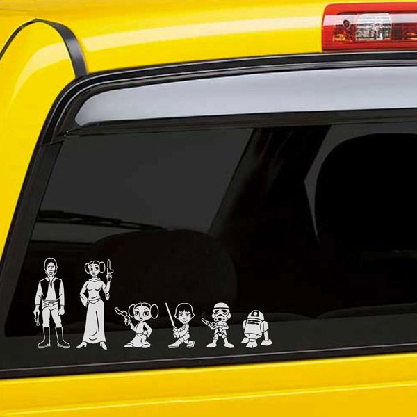 Autocollants: Kit 6X Famille Han Solo