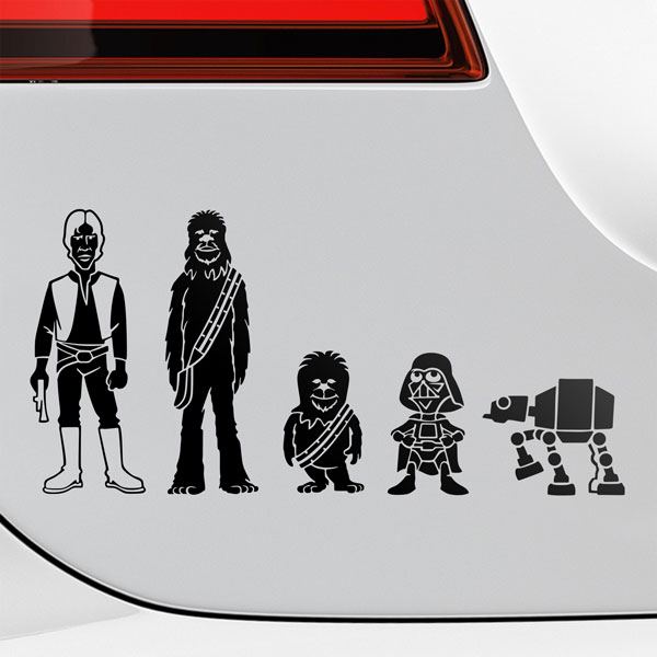 Autocollants: Kit 5X Famille Chewbacca