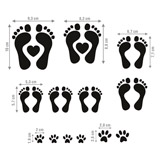 Autocollants: Kit 13 X Famille Footprints 2
