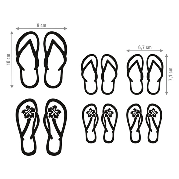 Autocollants: Kit 12X Surfeurs à tongs