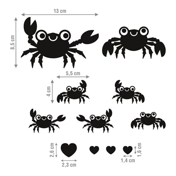 Autocollants: Kit 11X Crabes