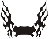 Autocollants: Hood Flames