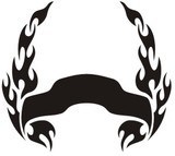 Autocollants: Hood Flames