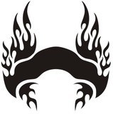 Autocollants: Hood Flames